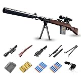 Schaumstoff-Blaster Gewehr, Scharfschützengewehr mit 20 Weichen Bällen, Soft Bullet Sniper Toy Gun mit Brille für Kinder, Unisex, Spielzeugpistole für Jungen, Kinder und Erwachsene – 98 K