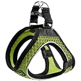 HUNTER HILO COMFORT Geschirr für kleine Hunde, mit Mesh-Material und reflektierenden Elementen, limette, S
