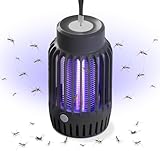 Mückenvernichter Lampe, Elektrische Insektenvernichter mit Nachtlicht 2 in 1, Leistungsstarke Schädlingsbekämpfung Fallen für Innen und Außen