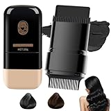 Haarfärbestift, 2-in-1 Instant Haarfärbekamm mit Farbe, Wasserfester Und Schweißfester Haarfärbestift, Werkzeug Zur Grauhaarabdeckung, Temporärer Haarfärbestiftbürste für Männer und Frauen (Schwarz)