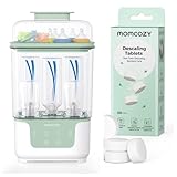 Momcozy Elektrischer Dampfsterilisator & Trockner für Babyflaschen – Platzsparend, 6 Flaschen Kapazität & Entkalkungstab für Babyproduct wie Milchpumpem, Flaschenwärmer, Bottle washer, Sterilisator fü