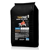 Tanoshi Koifutter - Grower Plus - 3mm 13,5 kg | Schwimmendes Hauptfutter für maximales Wachstum | mit Lachsöl und Shrimps | ab 15°C