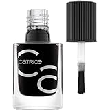 Catrice ICONAILS Gel Lacquer, Gellack, Nagellack, Nr. 20 Black To The Routes, schwarz, langanhaltend, glänzend, ohne Aceton, vegan, Mikroplastik Partikel frei (10,5ml)