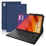 WAVATA Tastatur für Lenovo Tab M10 3rd Gen 10.1' 2022 (TB-328FU/TB-328XU), Hülle mit Tastatur für Lenovo M10 3rd Gen 10.1 Zoll Magnetische Abnehmbar Deutsches QWERTZ Layout, Dunkelblau