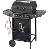 ACTIVA Halifax Lavastein Gasgrill I Premium Gas Grill inkl. Lavasteine & Abdeckhaube I Stufenlos regelbarer 5,5kW Hauptbrenner für gelungenes Barbecue