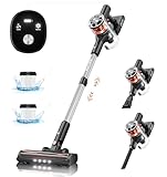 Belife Akku Staubsauger, 35KPa Staubsauger kabellos, Stabstaubsauger 40 min Laufzeit, 6-in-1 Akkusauger kabellos, Stielstaubsauger LED-Anzeige, Handstaubsauger für Hartboden Teppich Tierhaare Auto