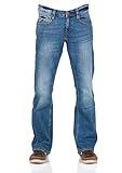 MUSTANG Jeans Herren Stretch Oregon Bootcut Jeanshose Hose Denim, Größe:W 34 L 32, Farbe:Medium Blue Denim (682)