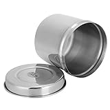 Edelstahl -Baumwollkugelhalter aus Edelstahl, Baumwoll -Tupfer -Jar -Container -Lagerorganisator mit Deckel für Home Make -up Hospital ﻿