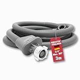 ELECTROHOGAR Aquastop Schlauch Waschmaschine und Geschirrspüler 3M | Waschmaschinenschlauch Verlangerung | PVC Material | VDE Zertifizierung VDE Geprüfte Produkte | 3/4 Zoll Anschluss