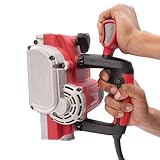 Elektrischer Wandhobel, 1000W Leistung Tragbarer Wandhobel mit Kabel Manuelle Schleifmaschine für Betonwände, Stuckwände, Graue Spachtelwände, usw. Schwarz+Rot