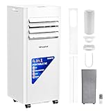 Lovewind Mobiles Klimagerät 9000 BTU (Eco R290), Leise 52 dB, Tragbare Klimaanlage mit Fernbedienung, 4-in-1 Kühlung, Entfeuchtung, Belüftung und Schlafen, IPX1 für Innenräume Büro