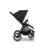 MOON SPORT onyx/melange, Sportwagen-Buggy mit Liegefunktion, bis 22kg, UV-Schutz 50+, zusammenklappbar, großer Korb, Kollektion 2025