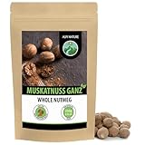 Alpi Nature Muskatnuss ganz 250g, Muskatnüsse ganz, Nutmeg, Muskatnuss Gewürze zum Kochen und Backen