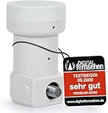 RED OPTICUM LSP 04H LNB Single I Hitze- & kältebeständiger Digital-LNB 1-Fach mit nur 0.1dB Rauschmaß inkl. Wetterschutztülle I Full HD - 3D - UHD - 4K Ready I Sat-LNB für 1 Teilnehmer weiß