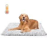 Nobleza Selbstheizende Decke für Hunde & Katzen, Wärmedecke Katze Ohne Strom Winter, Wärmematte Hund, Flauschig Waschbar, Thermodecke für Hunde Outdoor, Geräuschlos rutschfest, 115x70cm