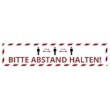 Aufkleber Bitte Abstand halten 70 x 15 cm - Fussbodenaufkleber Bodenaufkleber Fußboden Diskretion
