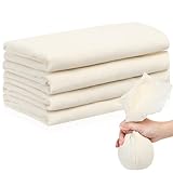 4 Stück Passiertuch Wiederverwendbar, Käsetuch, Cheesecloth, Baumwolle Mulltücher, Abseihtuch, 50x50cm Feingewebt 100 Nussmilchbeutel Filtertuch für Käse Nussmilch Beeren Obstsaft Gemüsesaft