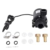 DC 12V Bürstenloser Wasserpumpe - Hochdruck Stille Pumpe für Sonnenzirkulation, Pool, Wohnmobil, Yacht und Boot mit 800 L/h Durchflussrate und 5 M Aufhebung