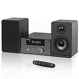 LONPOO Stereoanlage Kompaktanlage Soundbox 100W Lautsprechersystem mit CD-Player, Bluetooth, UKW-Radio, USB/AUX-Eingang, Kopfhöreranschluss (LP-609H)