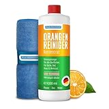 BLUM MANUFAKTUR 1000ml Orangenölreiniger Konzentrat - Vielseitiger, veganer Universalreiniger mit frischem Orangenduft - Umweltfreundlich und hochkonzentriert