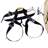 Klettergurt – Halbkörper-Sicherheitsgurt, professionelle Abseilausrüstung | Strapazierfähige dicke Bergsteigerausrüstung, verstellbare Rettungsbänder, taktische Unterstützung gegen Stürze