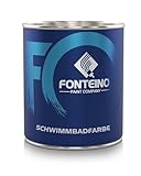 Fonteino Schwimmbadfarbe Poolfarbe Poolbeschichtung Schwimmbeckenfarbe Anthrazitgrau - 750ml