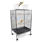 Mobiclinic® Pets, Vogelkäfig, Nymphe, Transporträder, Bremsen, Öffnung nach Oben, Herausnehmbares tablett, 8 türen, Großformat, 95x43x61, 5 cm, Futterstellen, Tränken, Sitzstangen, Ruhebarsch