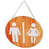 Homoyoyo Toilettenschild 30X30cm Rustikale Wc Wanddekoration für Damen und Herren Landhausstil Badezimmerschild für Büro Restaurant und Öffentliche Toiletten