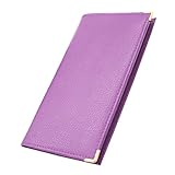 Charmoni - Scheckhefthülle – Schutzhülle für Scheckheft, Kreditkartenfach, Ausweis, Geldschein – Leder – Alles in One – leicht und kompakt, C07 Lila, one size, Klassisch