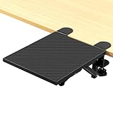 QWORK® armauflage schreibtisch extender, faltbare Schreibtischverlängerung, 20 x 24 cm, Klemmdesign, für Zuhause und Büro
