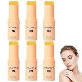Vitamin C Aufhellendes Serum Stick für Gesicht & unter den Augen, Anti-Falten-Augenbalsam Stick, Gesichtsbalsam S/tick für dunkle Flecken & feine Linien, Anti Alterung E/ye Serum S/tick. (6PCS)
