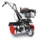 Scheppach Benzin Motorhacke MTP560 Gartenhacke Bodenfräse | 4 Takt Benzin Motor mit 3,7 PS Leistung | Arbeitsbreite 360-560mm | Arbeitstiefe 260mm | HackmesserØ 260mm | 24 Messer aus Stahlblech