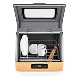 Spülmaschine 45 cm Freistehend, Geschirrspüler aus Edelstahl, Einbauspülmaschine, 12-20 Geschirrteile, Mehrere Reinigungsmodi, IPX1, Luftgekühlte Trocknung, für Häuser, Wohnungen, Wohnheime