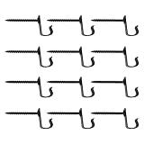 DGBRSM Universal-Deckklemme aus Edelstahl, mit Befestigungsschrauben, verdeckte Befestigungselemente, Balkonclip, 12 Stück