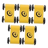 Sosoport 5 Stück Hölzerne Rückenlastwagenspielzeug Auto Für Kleinkind Rennstrecken Für Jungen Autorennen Interaktives Rennauto- Rennwagenspielzeug Rennwagen Hölzern Gelb