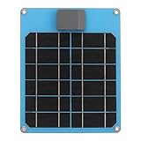 Solarstromversorgungspanel, 5 W, 5 V, Hocheffizient, Wetterfest, Wasserdicht, Tragbares Solarbatterie-Ladegerät für Boote (BLUE)