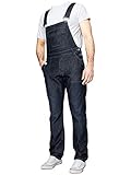 989Zé ENZO Herren-Latzhose, Denim-Blau, Arbeitsmode, Latzhose, Freizeit-Overall, Jeans, 30-50, Taillenumfang, dunkelblau, 42W x 32L