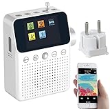 VR-Radio DAB Radio Steckdose: 2in1-Steckdosenradio mit DAB+, Bluetooth, Bewegungsmelder, Akku, 8 W (Radio, Bluetooth, DAB Radio Bad, Freisprecheinrichtung)