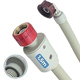 LICHTBLAU Aquastop Schlauch Größe 1,5m 2796 Anschluss Waschmaschine Geschirrspüler I 3/4 Zoll Winkel/Gerade inkl. Sicherheitsventil und Schmutzsieb I Zulaufschlauch universell verwendbar