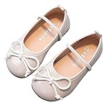 Mädchen Ballerinas Weiße Kommunionsschuhe Festliche Prinzessinnen Flache Schuhe Mary Jane Schuhe Mit Schleife Leichtes Anziehen Kleinkinder/kleine Kinder/große Kinder Niedrige Absätze Partyschuhe