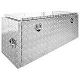 Trucky Truckbox, Deichselbox Aluminium, Anhängerbox 15 Größen, Werkzeugkiste mit Schloss und Schlüssel, stabil und wasserdicht, Boxentyp:P402-155 (155 x 35 x 53 cm)