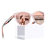 CARFIA Verspiegelte Damen Sonnenbrille Polarisierte UV400 Trendige Frauen Sonnenbrille mit Glitzer Kupfernadel