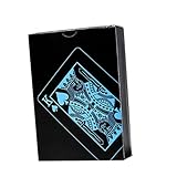 Sosoport 1Satz wasserdichte PVC Spielkarten Set Kreative Pokerkarten mit Papierbox Blau für Spielabende Wiederverwendbares Kartenspiel für Familie und Freunde Unterhaltung und Spaß