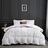 APSMILE Daunendecke 135x200 Ganzjahres Bettdecke 135x200 Hohe Flauschigkeit Gänsedaunen und Federn, 100% Ägyptische Baumwolle, Allergiker Natur Duvet RDS Zertifiziert für Tierwoh