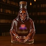 Weindekanter - Whisky Dekanter Skulpturen Statue, 300 Ml Skelett-Whisky-Weinflasche, Gotischer Weinkaraffe-Belüfter Aus Glas, Bar-Dekor-Personalisierung, Dekanter-Skulptur(C)