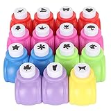 15 Stück Motivstanzer Set, Papierstanzer Motivlocher Stanzer Set Mini Ausstanzer Kinder Motivstanzer, Motivlocher Stanzer Set für DIY-Geschenkkarten,Geschenkanhänger, Basteln, Scrapbooking, Fotos