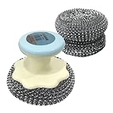 Spülbürste - Spülschwamm Mit Ergonomischem Griff | Abnehmbarer Reinigungsschwamm Mit Griff Für Herdplatten, Tassen & Schneidebretter