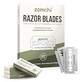 Zomchi Double Edge Rasierklingen 2.0, 50 Counts Rasierklingen für die Rasur, Platin-Edelstahl-Rasierklingen für Männer und Frauen, passend für alle gängigen Double Edge Rasierer