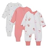 amo nenes 3er Pack Baby Strampler Neugeborene, Baby Jungen Mädchen Overall, Baby Kleidung Langärmelige, 9-12 Monate