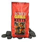 Holzkohle Grillbriketts Feuer&Flamme Premium Qualität | 3kg 10kg Made in Germany für Holzkohlegrill Smoker Briketts Kohle & HLKauf-Block (Briketts 10kg & HLKauf-Block)